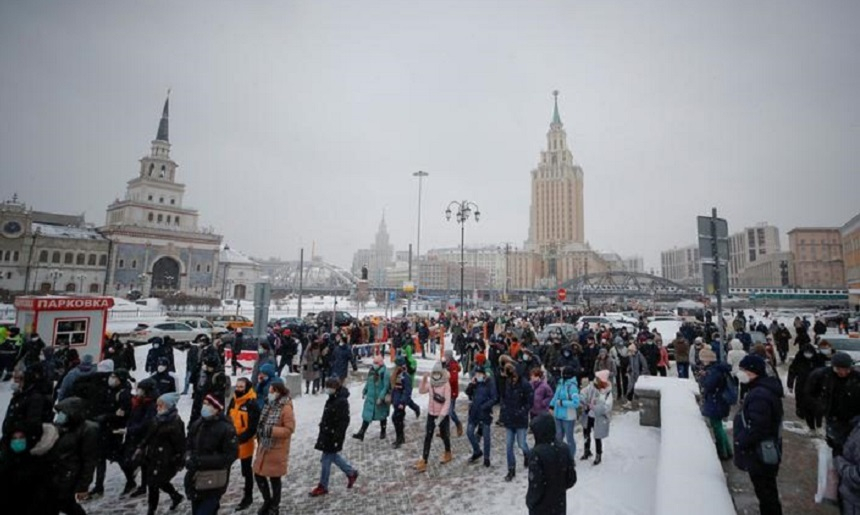 Peste 4.000 de arestări în Rusia la manifestaţii în susţinerea lui Navalnîi