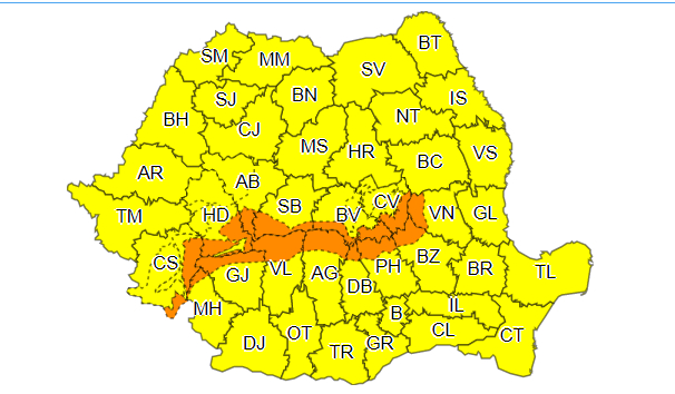 Avertizarea de vreme rece, actualizată din nou – Până luni dimineaţă, meteorologii anunţă temperaturi care pot coborî până la minus 20 de grade/ Şi temperaturile diurne vor fi negative în întreaga ţară/ Cod portocaliu de vânt