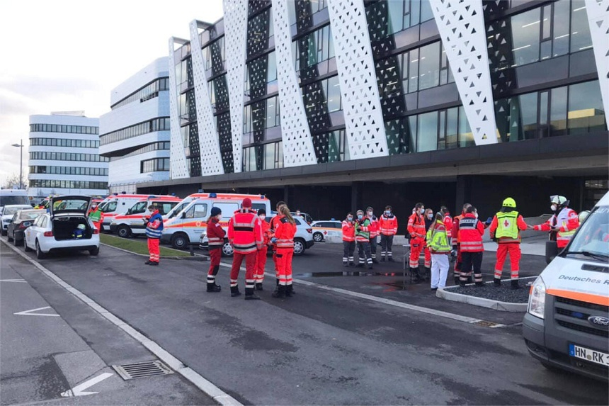 Germania – Trei răniţi în urma unei explozii la o clădire de birouri a lanţului de supermarketuri Lidl