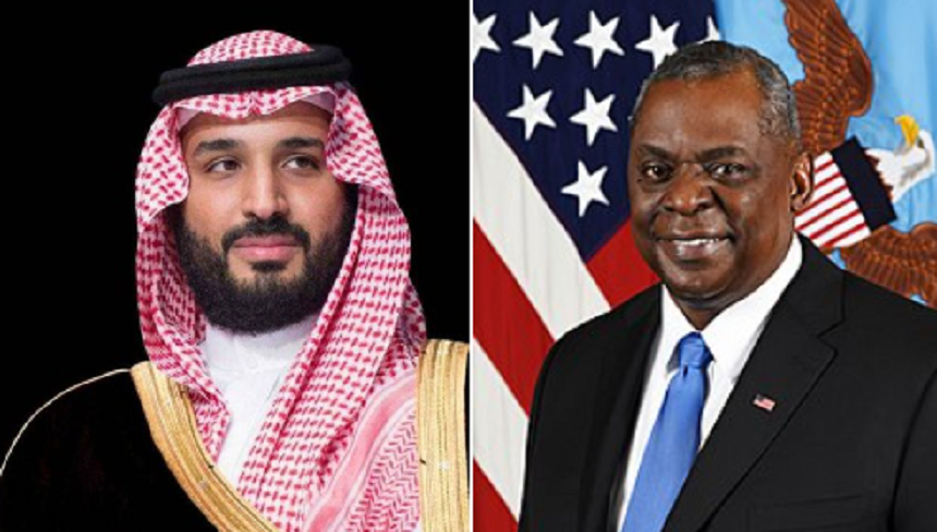 SUA îşi reiterează ”parteneriatul strategic de apărare” cu Araba Saudită, în prima convorbire a secretarului Apărării Lloyd Austin cu omologul său Mohammed bin Salman, în urma unei multiplicări a atacurlor huthi din Yemen