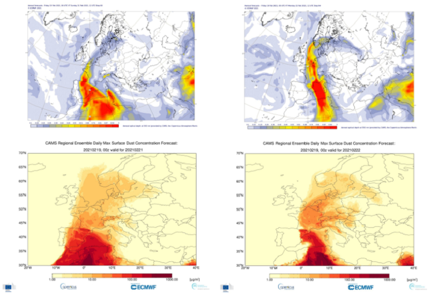 Un nor de praf de nisip din Sahara urmează să traverseze în weekend Europa