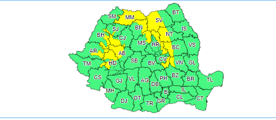 Meteorologii anunţă precipitaţii mixte, depuneri de polei şi intensificări ale vântului, până vineri seară / În 16 judeţe va fi cod galben / Vreme deosebit de rece