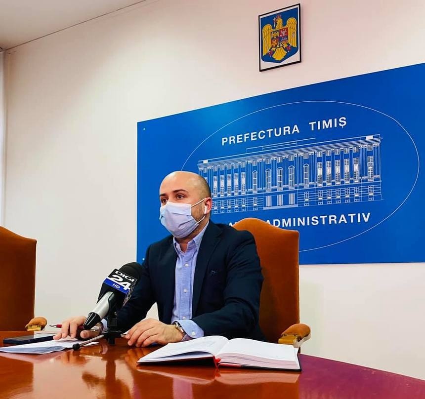 Prefectul de Timiş: Am votat pentru prelungirea măsurilor de carantinare în Timişoara, Dumbrăviţa şi Giroc pe o perioadă de 7 zile, având în vedere incidenţa şi propunerile DSP