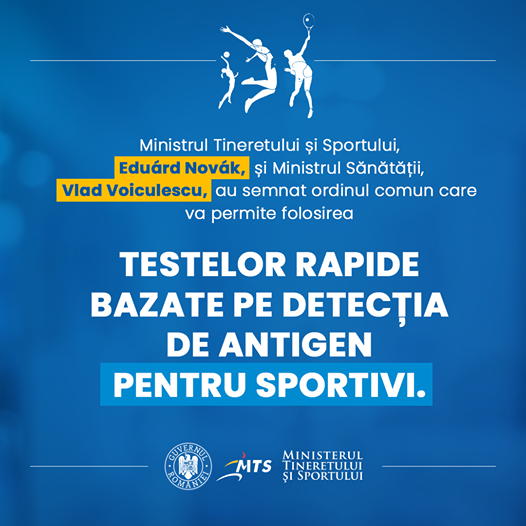 Testele rapide pentru detectarea noului coronavirus vor putea fi folosite de sportivi