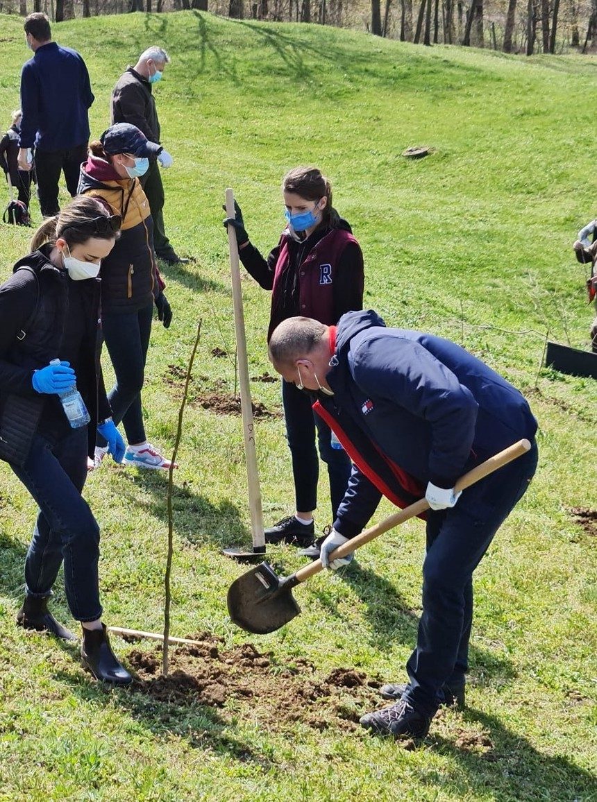 Botoşani: Angajaţii Consiliului Judeţean şi reprezentanţii mai multor instituţii au participat la o acţiune de împădurire la solicitarea maicilor de la Mănăstirea Agafton – FOTO