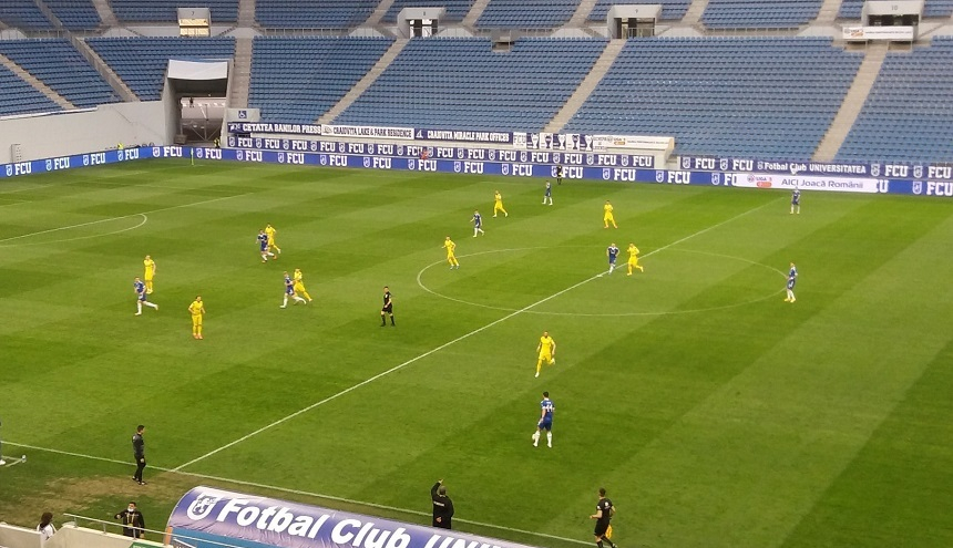 U Craiova 1948 – CS Mioveni, scor 4-2, în Liga 2. Oaspeţii au condus cu 1-0