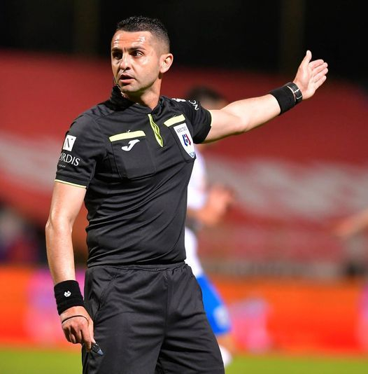 Iulian Călin arbitrează meciul FCSB – Universitatea Craiova, de miercuri, din Liga I