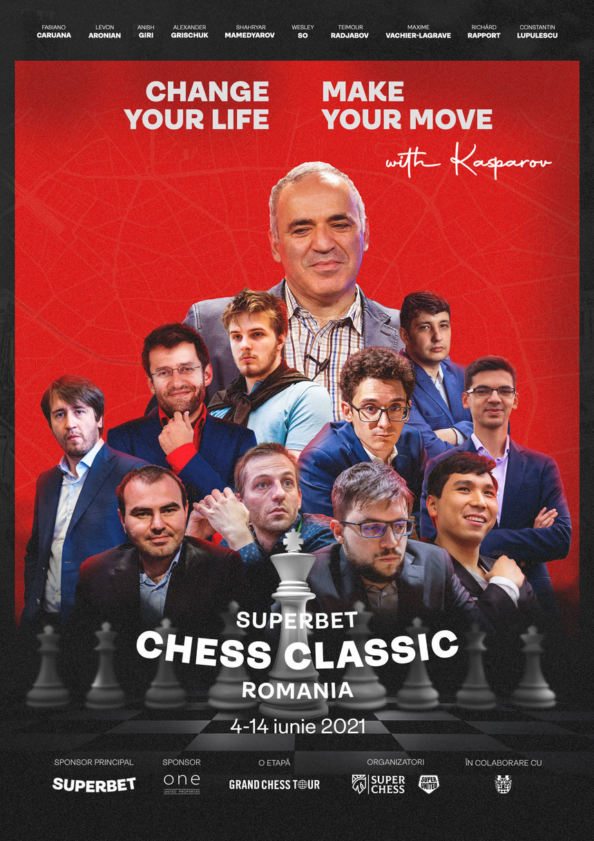 Garry Kasparov va participa la Bucureşti la ceremonia de deschidere a turneului Superbet Chess Classic Romania 2021