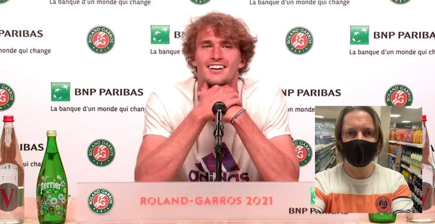 Organizatorii turneului de la Roland Garros i-au retras temporar acreditarea unui jurnalist care i-a adresat dintr-un supermarket o întrebare lui Zverev – VIDEO