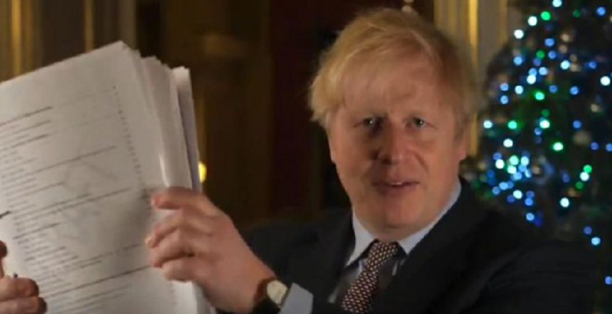 Johnson vede acordul comercial post-Brexit drept un ”cadou” de Crăciun