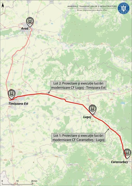 CFR a lansat licitaţia pentru proiectarea şi execuţia lucrărilor de modernizare pe secţiunile Caransebeş – Lugoj – Timişoara Est pentru creşterea vitezei de rulare / Drulă: Proiect de 3 miliarde de lei propus pentru finanţare prin PNRR