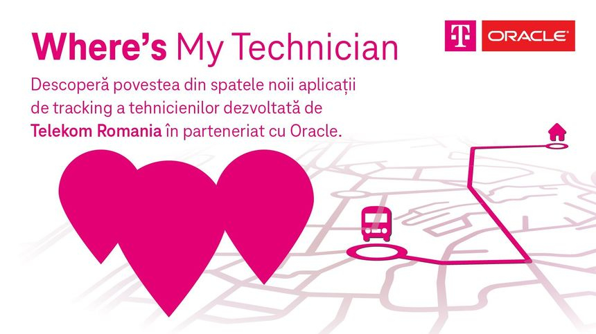 Telekom Romania anunţă un parteneriat cu Oracle, prin care clienţii pot vedea în timp real locaţia tehnicienilor de teren şi ora estimată a sosirii