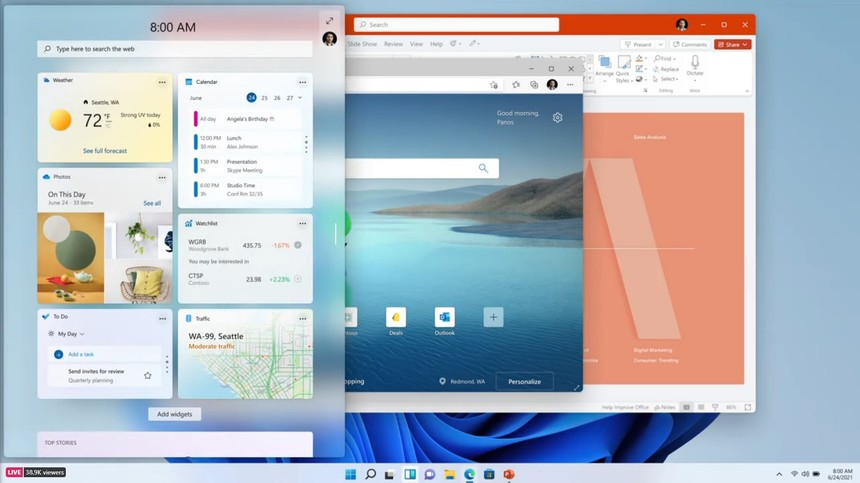 Microsoft a prezentat Windows 11, cu un design nou şi o performanţă mai bună