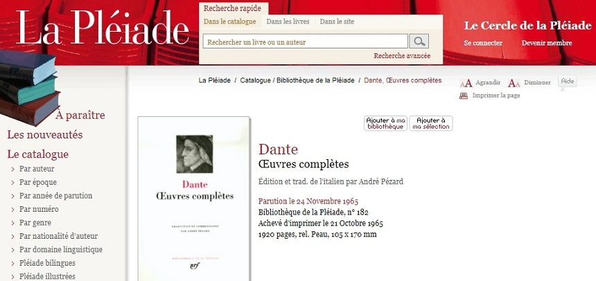 Editura Gallimard va publica o nouă traducere a capodoperei „Divina Comedie” a lui Dante