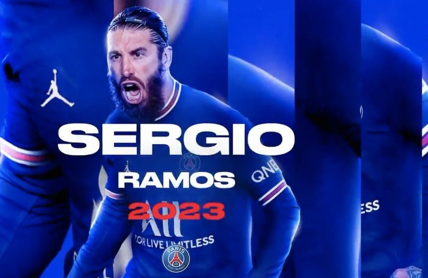 Sergio Ramos, la PSG (oficial)