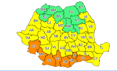 Noi avertizări cod galben şi cod portocaliu de caniculă, dar şi de furtuni / Valul de căldură va persista şi la începutul săptămânii viitoare