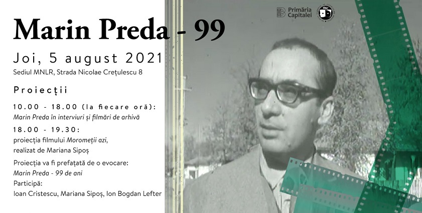 Filme şi interviuri de arhivă cu Marin Preda, din oră în oră la Muzeul Naţional al Literaturii