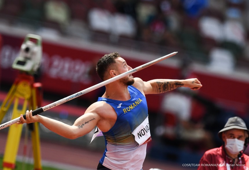 JO, atletism: Alexandru Novac, ultimul sportiv român în competiţie, locul 12 în finală la aruncarea suliţei