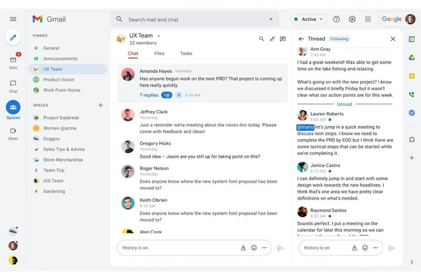 Google lansează noi funcţii de comunicare şi un nou design pentru Gmail