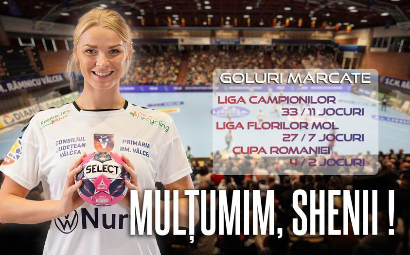 Handbal: Echipa SCM Rm. Vâlcea şi jucătoarea Evgenija Minevskaja, despărţire de comun acord