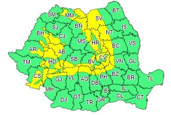 Vreme deosebit de rece şi vânt puternic, în toată ţara, până vineri seară/ La munte, va fi Cod galben privind intensificări susţinute ale vântului