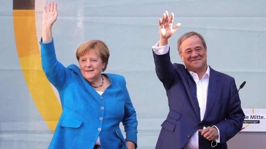 Merkel îndeamnă, în ultimul său miting electoral, la Aachen, la vot cu Laschet, pentru ”viitorul” Germaniei