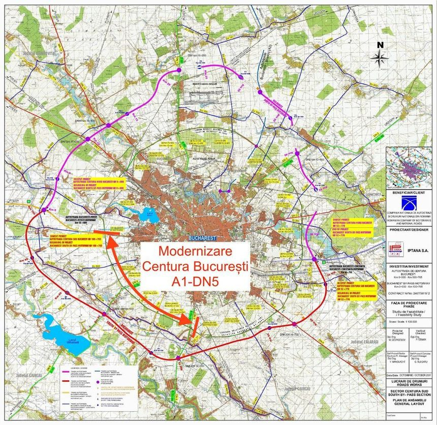 Drulă: Astăzi s-a lansat licitaţia pentru lărgirea la 4 benzi a Centurii Bucureşti, sectorul de sud-vest, între autostrada A1 şi DN5, proiectare şi execuţie