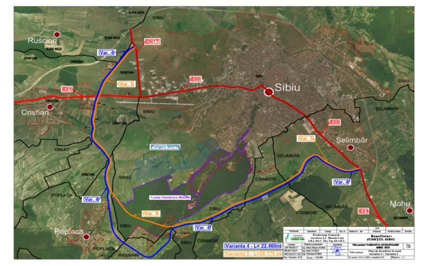 Consiliul Judeţean Sibiu scoate la licitaţie Studiul de fezabilitate pentru Varianta Ocolitoare Sud, un proiect în valoare de peste 4,1 milioane de lei/ Şoseaua de peste 20 de kilometri urmăreşte ocolirea municipiului Sibiu şi a localităţilor limitrofe