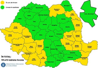 Anisie anunţă că distribuirea tabletelor pentru elevi s-a încheiat în 23 de judeţe şi în Bucureşti: Până acum s-au livrat 199.473 de tablete