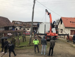 DSU: Acordarea de sprijin internaţional republicii Croaţia, continuă/ Un container complet echipat, predat unei familii a cărei casă s-a prăbuşit în urma cutremurului