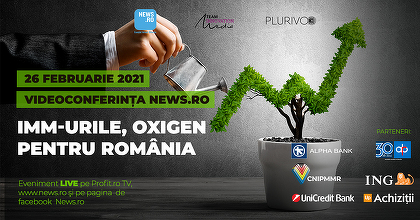 Situaţia IMM-urilor şi soluţii de susţinere a acestora, la videoconferinţa News.ro „IMM-urile, oxigen pentru România”