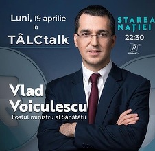 Vlad Voiculescu, fostul ministru al Sănătăţii, este invitatul lui Dragoş Pătraru la „Starea naţiei” de la Prima TV