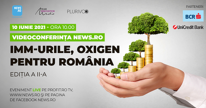 Situaţia IMM-urilor şi soluţii de susţinere a acestora, la videoconferinţa News.ro „IMM-urile, oxigen pentru România”- ediţia a II-a