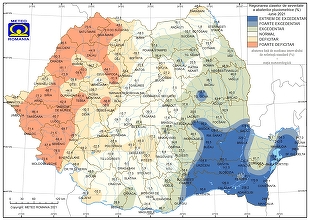 ANM: Temperatura medie a lunii iunie a avut valori cuprinse între 4,4 °C şi 23,2 °C / A fost depăşită maxima absolută la 27 de staţii / Cele mai multe prcipitaţii – 285,2 mm, la staţia meteorologică Galaţi