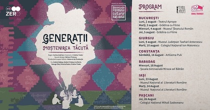 „Generaţii – Moştenirea Tăcută”, despre impactul experienţelor familiei asupra propriei vieţi, premieră la Teatrul Apropo din Bucureşti