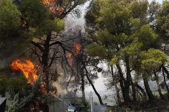 Situl arheologic unde se desfăşurau Jocurile Olimpice în antichitate, pus în pericol de incendiile de vegetaţie din Grecia