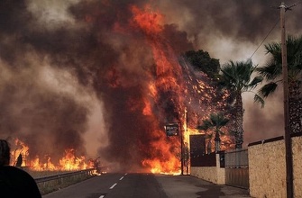 Grecia – Pompierii continuă să se luptă cu flăcările din insula Evia în a şaptea zi