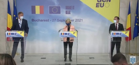 Iohannis: Nu există un risc politic pentru implementarea PNRR / Cîţu: Nu cred că există un politician responsabil din România care vrea să se joace cu viitorul românilor în ceea ce priveşte PNRR