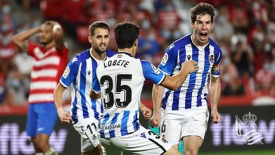Real Sociedad a învins Granada după ce a fost condusă cu 1-0 şi a urcat pe podium în LaLiga